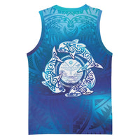 Marshall Islands Manit Day Basketball Jersey Tribal Dolphin With Marshall Seal - Polynesian Pride