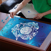 Marshall Islands Manit Day Puzzle Tribal Dolphin With Marshall Seal - Polynesian Pride