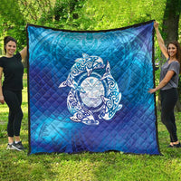 Marshall Islands Manit Day Quilt Tribal Dolphin With Marshall Seal - Polynesian Pride