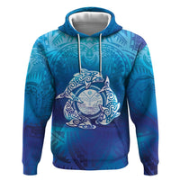 Marshall Islands Manit Day Zip Hoodie Tribal Dolphin With Marshall Seal - Polynesian Pride