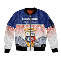 personalized-marist-brothers-high-school-sleeve-zip-bomber-jacket-with-fijian-tapa-pattern