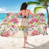 Hawaii Palaka Sarong Yellow Tribal Pattern With Tropical Flowers - Polynesian Pride