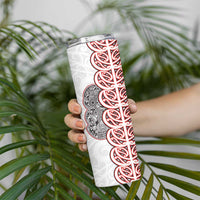 Aotearoa New Zealand Skinny Tumbler Maori Marae Pattern Tiki LT05 - Polynesian Pride