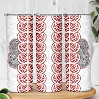 Aotearoa New Zealand Skinny Tumbler Maori Marae Pattern Tiki LT05 - Polynesian Pride