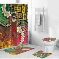Vanuatu Christmas Bathroom Set Ni-Van Santa Retro Style - Polynesian Pride