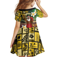 Vanuatu Christmas Family Matching Off The Shoulder Long Sleeve Dress and Hawaiian Shirt Ni-Van Santa Retro Style - Polynesian Pride