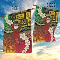 Vanuatu Christmas Garden Flag Ni-Van Santa Retro Style - Polynesian Pride