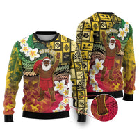 Vanuatu Christmas Ugly Christmas Sweater Ni-Van Santa Retro Style - Polynesian Pride