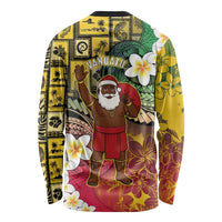Vanuatu Christmas Long Sleeve Shirt Ni-Van Santa Retro Style - Polynesian Pride