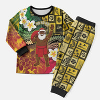 Vanuatu Christmas Pajama Set Ni-Van Santa Retro Style - Polynesian Pride