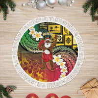 Vanuatu Christmas Tree Skirt Ni-Van Santa Retro Style - Polynesian Pride