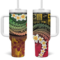 Vanuatu Christmas Tumbler With Handle Ni-Van Santa Retro Style - Polynesian Pride