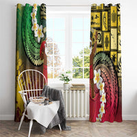 Vanuatu Christmas Window Curtain Ni-Van Santa Retro Style - Polynesian Pride