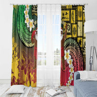 Vanuatu Christmas Window Curtain Ni-Van Santa Retro Style - Polynesian Pride