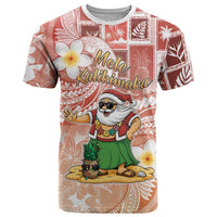 Hawaii Mele Kalikimaka T Shirt Hula Santa Retro Style Red - Polynesian Pride