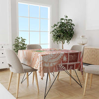 Hawaii Mele Kalikimaka Tablecloth Hula Santa Retro Style Red - Polynesian Pride