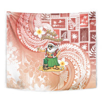 Hawaii Mele Kalikimaka Tapestry Hula Santa Retro Style Red - Polynesian Pride