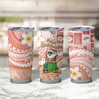 Hawaii Mele Kalikimaka Tumbler Cup Hula Santa Retro Style Red LT05 - Polynesian Pride
