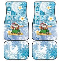 Hawaii Mele Kalikimaka Car Mats Hula Santa Retro Style Blue LT05 - Polynesian Pride