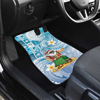 Hawaii Mele Kalikimaka Car Mats Hula Santa Retro Style Blue LT05 - Polynesian Pride