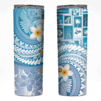 Hawaii Mele Kalikimaka Skinny Tumbler Hula Santa Retro Style Blue LT05 Blue - Polynesian Pride