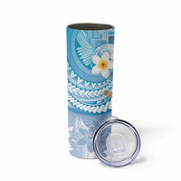 Hawaii Mele Kalikimaka Skinny Tumbler Hula Santa Retro Style Blue LT05 - Polynesian Pride