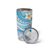 Hawaii Mele Kalikimaka Tumbler Cup Hula Santa Retro Style Blue - Polynesian Pride