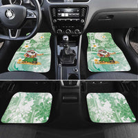 Hawaii Mele Kalikimaka Car Mats Hula Santa Retro Style Green LT05 Set 4pcs Green - Polynesian Pride