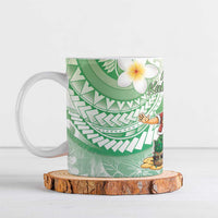 Hawaii Mele Kalikimaka Ceramic Mug Hula Santa Retro Style Green - Polynesian Pride