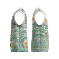 Hawaii Mele Kalikimaka Christmas Knitted V-Neck Vest Hula Santa Retro Style Green - Polynesian Pride