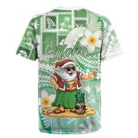 Hawaii Mele Kalikimaka Rugby Jersey Hula Santa Retro Style Green LT05 - Polynesian Pride