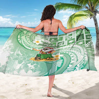 Hawaii Mele Kalikimaka Sarong Hula Santa Retro Style Green LT05 - Polynesian Pride