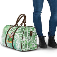 Hawaii Mele Kalikimaka Travel Bag Hula Santa Retro Style Green - Polynesian Pride