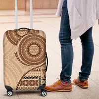 Samoa Siapo Pattern Simple Style Luggage Cover LT05 Brown - Polynesian Pride