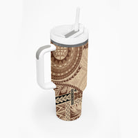 Samoa Siapo Pattern Simple Style Tumbler With Handle