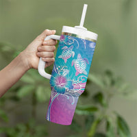 Polynesia Sea Turtle Couple Tumbler With Handle Love Is Life