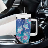 Polynesia Sea Turtle Couple Tumbler With Handle Love Is Life
