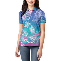 Polynesia Sea Turtle Couple Women Polo Shirt Love Is Life