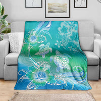 Polynesia Sea Turtle Couple Blanket I Am Turtley In Love With You