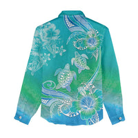 Polynesia Sea Turtle Couple Women Casual Shirt I Am Turtley In Love With You