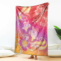 Polynesia Sea Turtle Couple Blanket One Soul One Love