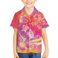Polynesia Sea Turtle Couple Hawaiian Shirt One Soul One Love