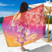 Polynesia Sea Turtle Couple Sarong One Soul One Love