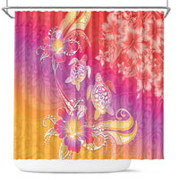 Polynesia Sea Turtle Couple Shower Curtain One Soul One Love