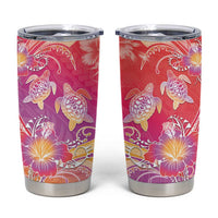 Polynesia Sea Turtle Couple Tumbler Cup One Soul One Love