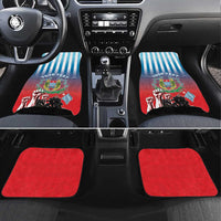 Personalised Free West Papua Car Mats One People One Soul Unique Style LT05 Set 4pcs Blue - Polynesian Pride