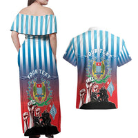 Personalised Free West Papua Couples Matching Off Shoulder Maxi Dress and Hawaiian Shirt One People One Soul Unique Style - Polynesian Pride