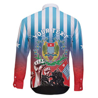 Personalised Free West Papua Family Matching Off The Shoulder Long Sleeve Dress and Hawaiian Shirt One People One Soul Unique Style - Polynesian Pride