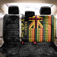 Hawaii Maoli Spirit Back Car Seat Cover Kakau Pattern With Flower Lei - Polynesian Pride