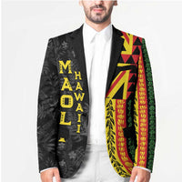 Hawaii Maoli Spirit Blazer Kakau Pattern With Flower Lei LT05 - Polynesian Pride